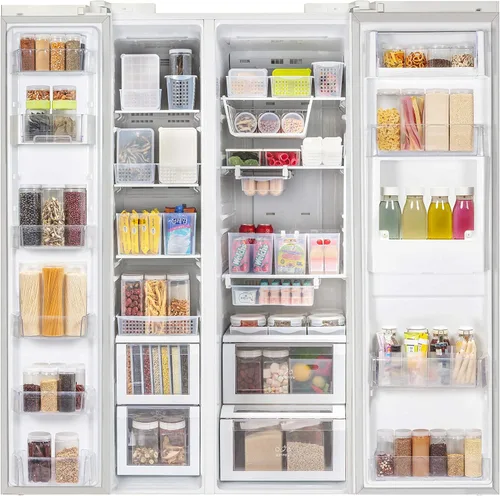 Vista 5 de Silicook - Tarro de plástico transparente, juego de 6-32 onzas y 11 onzas, forma redonda, transparente, contenedor de almacenamiento de alimentos