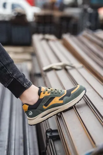 Vista 5 de Zapatos de punta de acero para hombre, zapatos de trabajo ligeros, cómodos, a prueba de pinchazos, zapatos de seguridad para uso industrial
