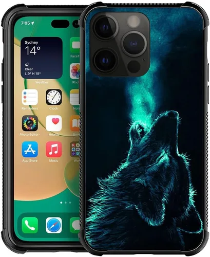 Vista 38 de ZHEGAILIAN Funda compatible con iPhone 14, funda de munición AK 47, parte trasera de vidrio templado+funda protectora de TPU de silicona suave