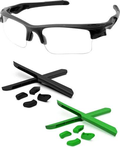 Vista 11 de Piezas de nariz de repuesto y calcetines de oreja Kits de goma para Oakley Fast Jacket OO9097/Fast Jacket XL OO9156 Negro