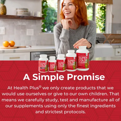Vista 6 de Health Plus Super Colon Cleanse, polvo de 12 onzas, 68 porciones, desintoxicación natural, alivio del estreñimiento digestivo, limpieza intestinal