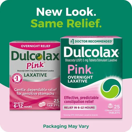 Vista 2 de Dulcolax Tabletas laxantes estimulantes rosadas, laxante durante la noche, alivio del estreñimiento predecible y eficaz, alivia el esfuerzo