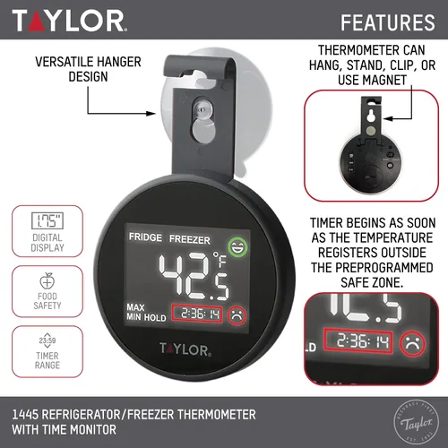 Vista 3 de Taylor Termómetro de cocina digital para refrigerador/congelador
