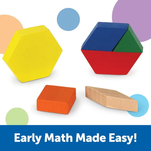 Vista 2 de Learning Resources bloques de madera con patrones, juego de 250