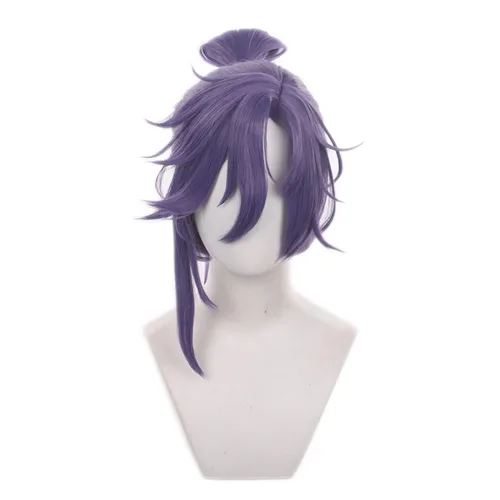 Vista 33 de Pelucas de anime verde oscuro para hombre, peluca corta y recta con flequillo para mujer, peluca COS para Halloween, Navidad, cómic, transmisión