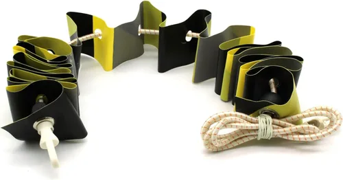 Vista 3 de TEMO Barrera Z de 3.3-6.6 ft, Barricada multiusos de barrera portátil de alta visibilidad, fácil de configurar