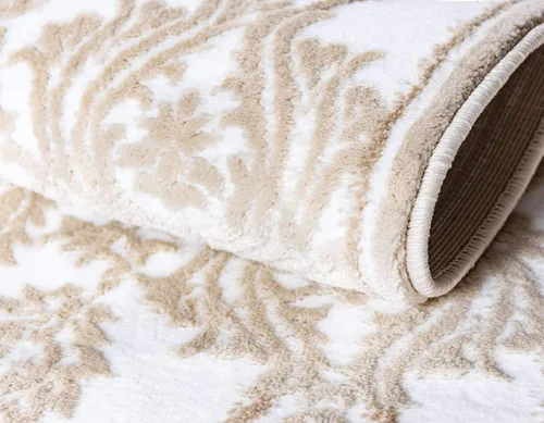 Vista 6 de Unique Loom Colección Rushmore Alfombra de Área - Taft (2' x 3' 1" Rectángulo, Blanco Nieve/Beige)