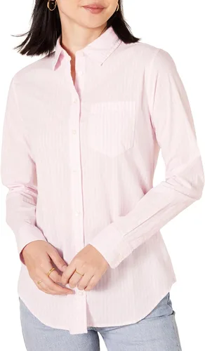 Vista 7 de Amazon Essentials - Camisa de popelina para mujer, de manga larga, con botones y ajuste regular