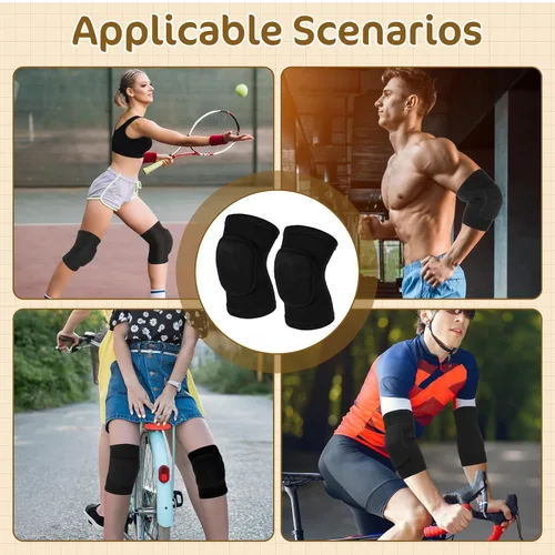 Vista 10 de Rodilleras de voleibol, almohadillas para brazos, codo protector