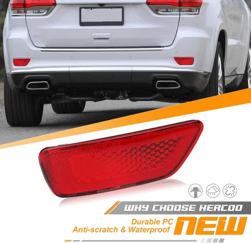 Vista 3 de HERCOO Lámpara reflectora de parachoques trasero compatible con Jeep Grand Cherokee 2012-2018, Patriot 2013-2017, Dodge Journey 2012-2020, paquete