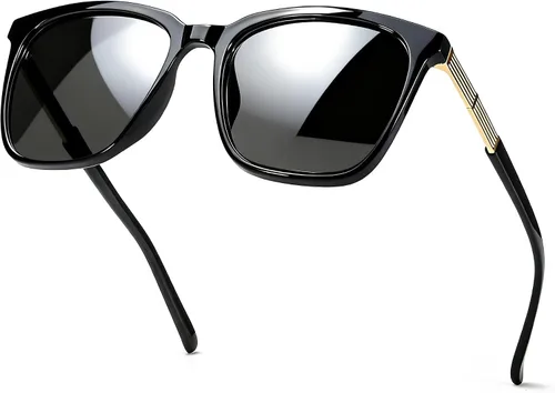 Vista 20 de SIPHEW Gafas de sol cuadradas de gran tamaño para mujer, gafas de sol ligeras de moda, 100% protección UV400, sombra de espejo de moda