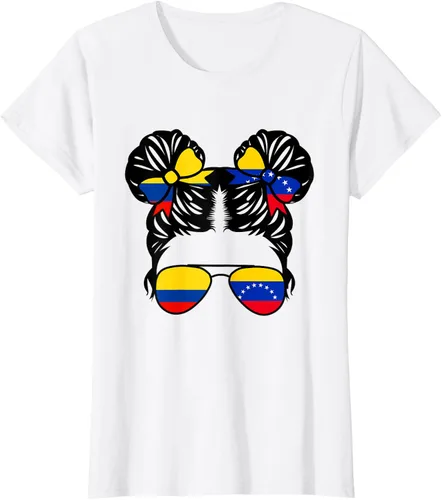 Vista 21 de Camiseta Half Colombian Half Venezolan Girl Colombia Kids Heritage, Gris