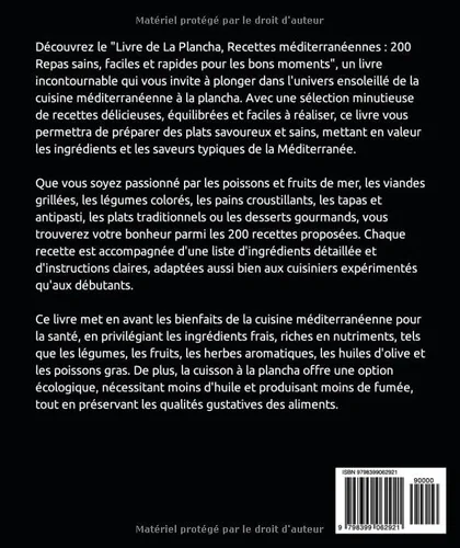 Vista 2 de Livre de La Plancha, Recettes Méditerranéennes 200 Repas sains, faciles et rapides pour les bons moments (French Edition)