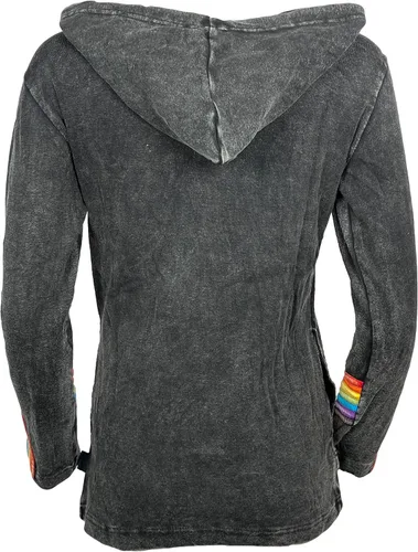 Vista 35 de Agan Traders Chaquetas bohemias con cremallera para mujer, con parches de teñido anudado, sudaderas ligeras con capucha para mujer 2025