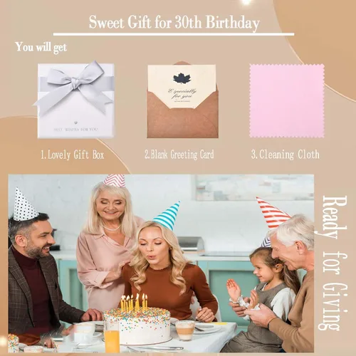 Vista 6 de EFVISD Regalos de cumpleaños para mujeres, collar de plata para mamá, hija, abuela, amiga, hermana, esposa