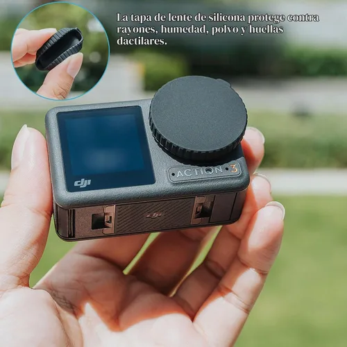 Vista 7 de PCTC Protector de pantalla para cámara DJI OSMO Action 4, protector de lente Osmo Action 4 + película de pantalla LCD de vidrio templado + cubierta