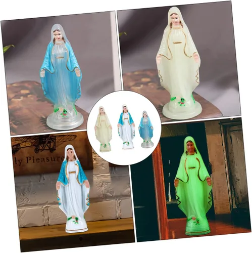 Vista 3 de 3 piezas de escultura virgen al aire libre adorno al aire libre estatua de la santa familia Jesús y estatua de santos católicos estatua vintage