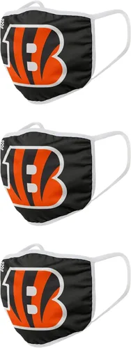 Vista 6 de foco Máscara facial reutilizable lavable con logotipo de equipo de la NFL, paquete de 3