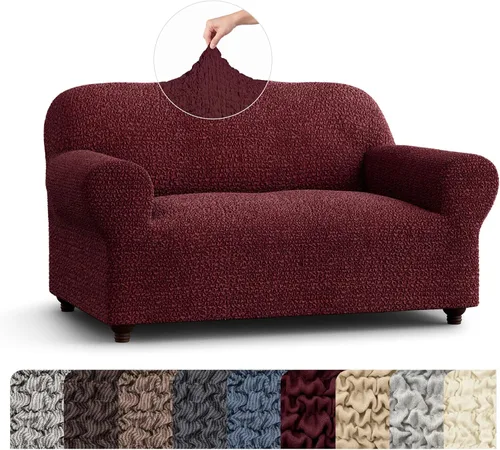 Vista 21 de PAULATO BY GA.I.CO. Funda elástica para sillón – Funda de sofá – Funda de sofá biplaza – Protector lavable de ajuste de forma de 1 pieza para Beige