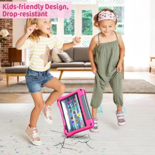 Vista 5 de Funda para tablet H D 8 para niños, funda para tablet 8 Plus (apta para versión 2022 y 2020), Auorld a prueba de niños, ligera, a prueba de golpes