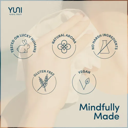 Vista 6 de YUNI Beauty Toallitas corporales grandes, menta cítrica, 12 unidades, compostables, biodegradables, limpiador corporal sin enjuague, alternativa