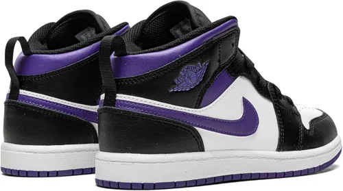 Vista 3 de Little Kid's Jordan 1 Mid BlackDark Iris-White (640734 095)