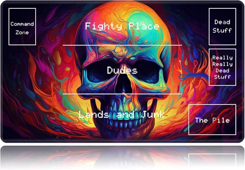 Vista 91 de Tapete de juego para MTG, tapete de juego de cartas, base de goma antideslizante y cosido, tapete de juego TCG de 24 x 14 pulgadas para MTG y otros