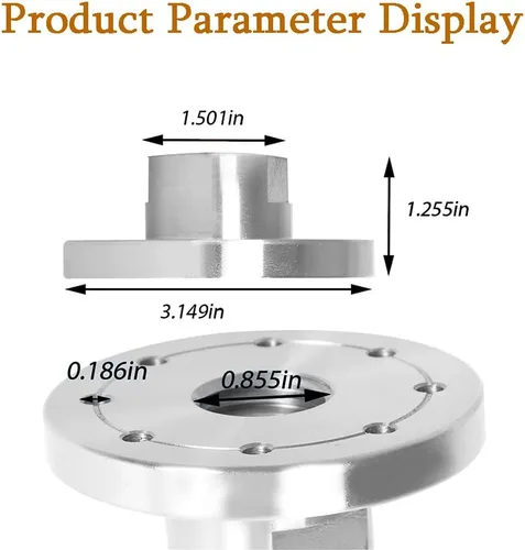 Vista 4 de kimllier Placa frontal de torno de acero de 3 pulgadas para torno de madera, apta para husillo de 1 pulgada x 8TPI sin tornillo