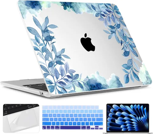 Vista 17 de TWOLSKOO Funda para MacBook Air de 15 pulgadas 2025 2024 2023 Release M4 A3241 M3 A3114 M2 A2941, carcasa rígida de plástico, protector de pantalla