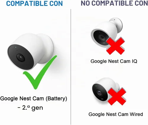 Vista 2 de DIANMU Cable de alimentación de 20 pies con adaptador para Google Nest Cam Blanco
