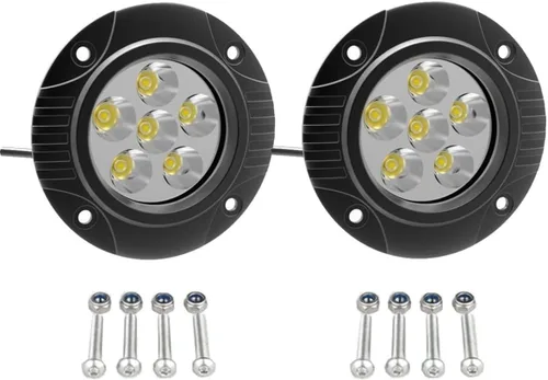 Vista 9 de Lightronic Luces LED redondas de 3.5 pulgadas para todo terreno, 6000 K blanco frío, haz de inundación ancho, luz de marcha atrás y respaldo