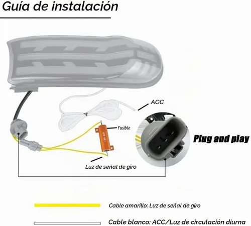 Vista 2 de Lente ahumada Switchback - Faro delantero LED blanco/ámbar compatible con Toyota FJ Cruiser 2007-2021, accesorios funcionan como lámpara