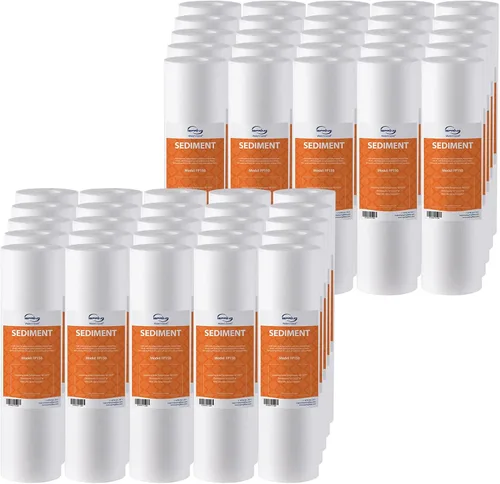 Vista 10 de iSpring FP120X50 - Cartuchos universales de repuesto de filtro de agua para sedimentos de 10 x 2.5 pulgadas, filtro de sedimentos multicapa de 20