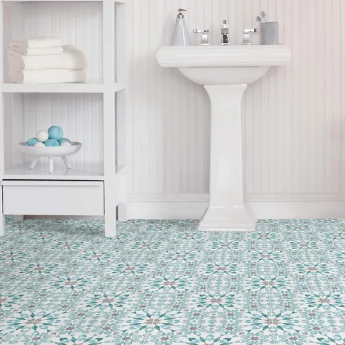 Vista 3 de FloorPops FP2949 Radiance Peel & Stick - Azulejos para suelo, color azul