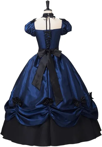 Vista 7 de Vestido victoriano gótico Southern Belle Marie Antoniette vestido de novia vestido de baile rococó baile de máscaras vestido de baile