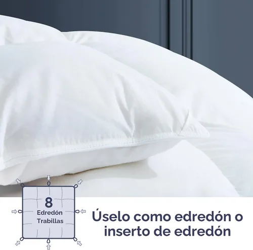 Vista 3 de Maple&Stone Edredón King de gran tamaño, relleno de edredón King de gran tamaño con 8 pestañas en las esquinas, edredón de plumón para todas
