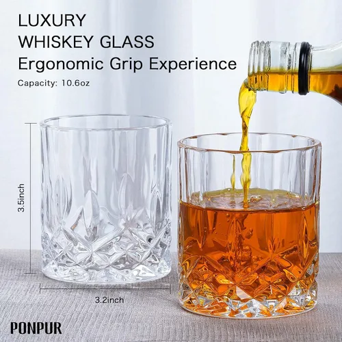 Vista 6 de Ponpur 2 decantadores de whisky para regalo de hombre, decantador de globo
