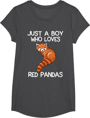 Vista 76 de Just A Boy Who Loves Red Pandas Gift - Camiseta con diseño de panda roja, Negro, S