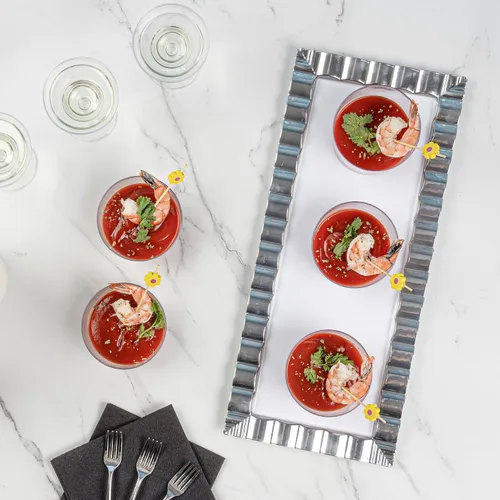 Vista 6 de Restaurantware Copas de parfait de 6 onzas, 20 tazas redondas de mousse, desechables, duraderos, de plástico transparente, para postres, aperitivos