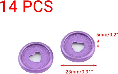 Vista 2 de Crapyt 14 discos de plástico para carpeta de hojas sueltas, discos planificadores, de 0.91 x 0.2 pulgadas, color morado, para papel, documentos