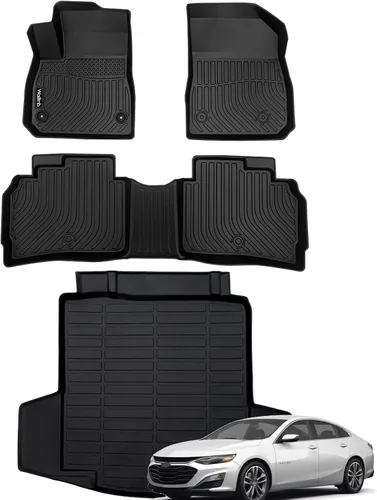 Vista 256 de Tapetes de piso para todo clima y forro de carga con respaldo para Chevrolet Suburban de 7 asientos 2021-2025 / GMC Yukon XL de 7 asientos
