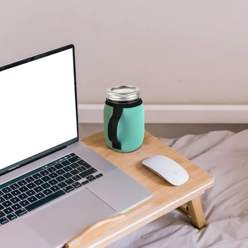 Vista 5 de Beautyflier Funda de neopreno para tarros Mason de 16 oz de boca regular, cubierta de neopreno para tarros Mason para vasos de beber, aislantes