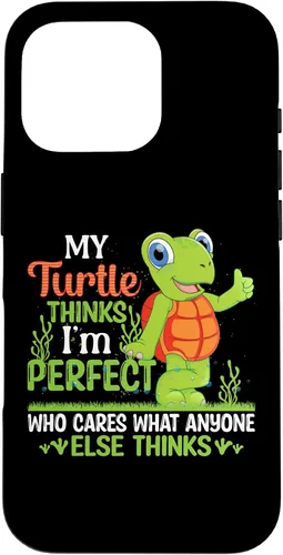 Vista 20 de My Turtle Thinks I'm Perfect Who Cares What Tortoise Case for iPhone 16