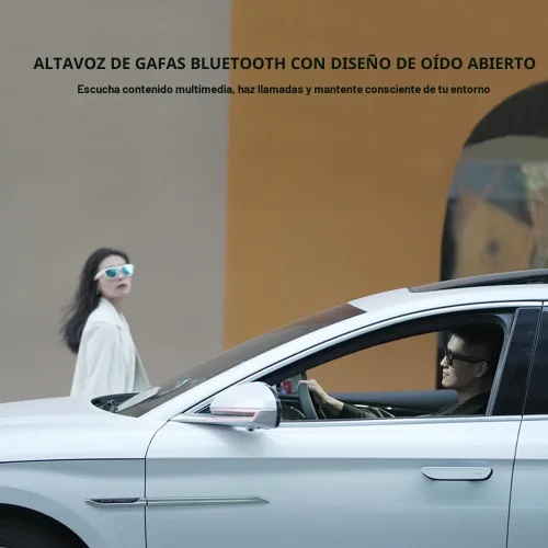 Vista 3 de OhO sunshine Gafas de sol de audio Bluetooth, gafas deportivas ligeras de oído abierto, tiempo de reproducción de 10 horas, resistente al agua