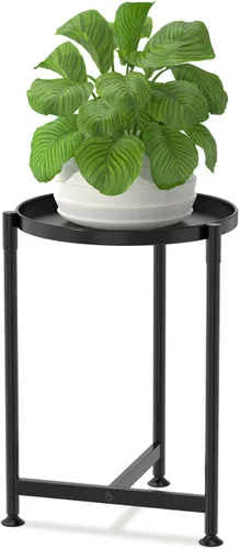 Vista 31 de LASZOLA Soporte plegable para plantas de interior de 7 niveles para múltiples macetas grandes, estante ajustable alto y resistente con bandeja de 10
