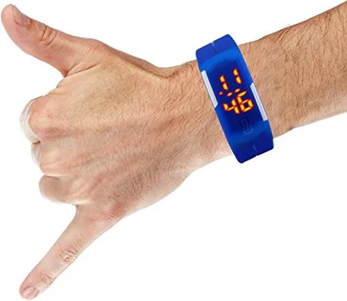 Vista 2 de Pappi-Haunt - Juego de 3 pulseras LED de silicona unisex para niños y niñas, Digital