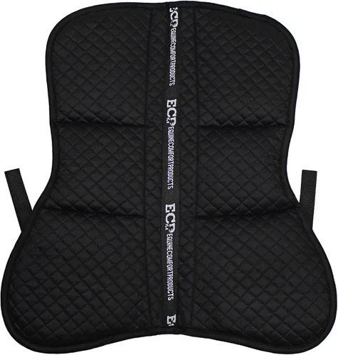 Vista 3 de ECP All Purpose Diamond Quilted Poly Cotton Inglés Media almohadilla de sillín con bolsillos terapéuticos de soporte de corrección contorneada, 18
