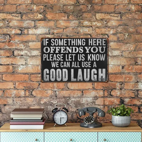Vista 7 de Putuo Decor Duct Tape It Can't Fix Stupid But It Can Muffle The Sound Retro Aluminum Metal Signs Wall Decoration 8X12 Inches for Kitchen Bar Room