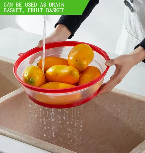 Vista 8 de Cubierta contra salpicaduras de microondas para alimentos, protector contra salpicaduras de cocina Micowave, tapa a prueba de platos, apta