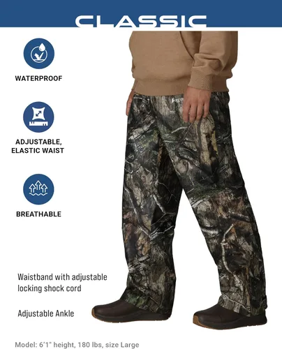 Vista 3 de FROGG TOGGS Pantalón de lluvia clásico Pro Action impermeable transpirable para hombre